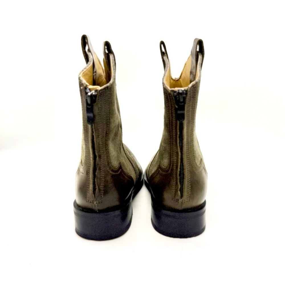 NEW BUSSOLA NORFOLK Olive Suede Women’s Western Cowboy Ankle Boots Size: 38/ 7.5 - Picture 7 of 7